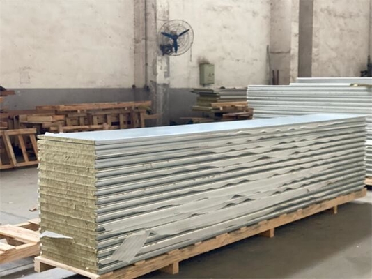 comprar Painéis de sanduíche isolados de alumínio Rockwool do teto 50mm Fabricação em linha